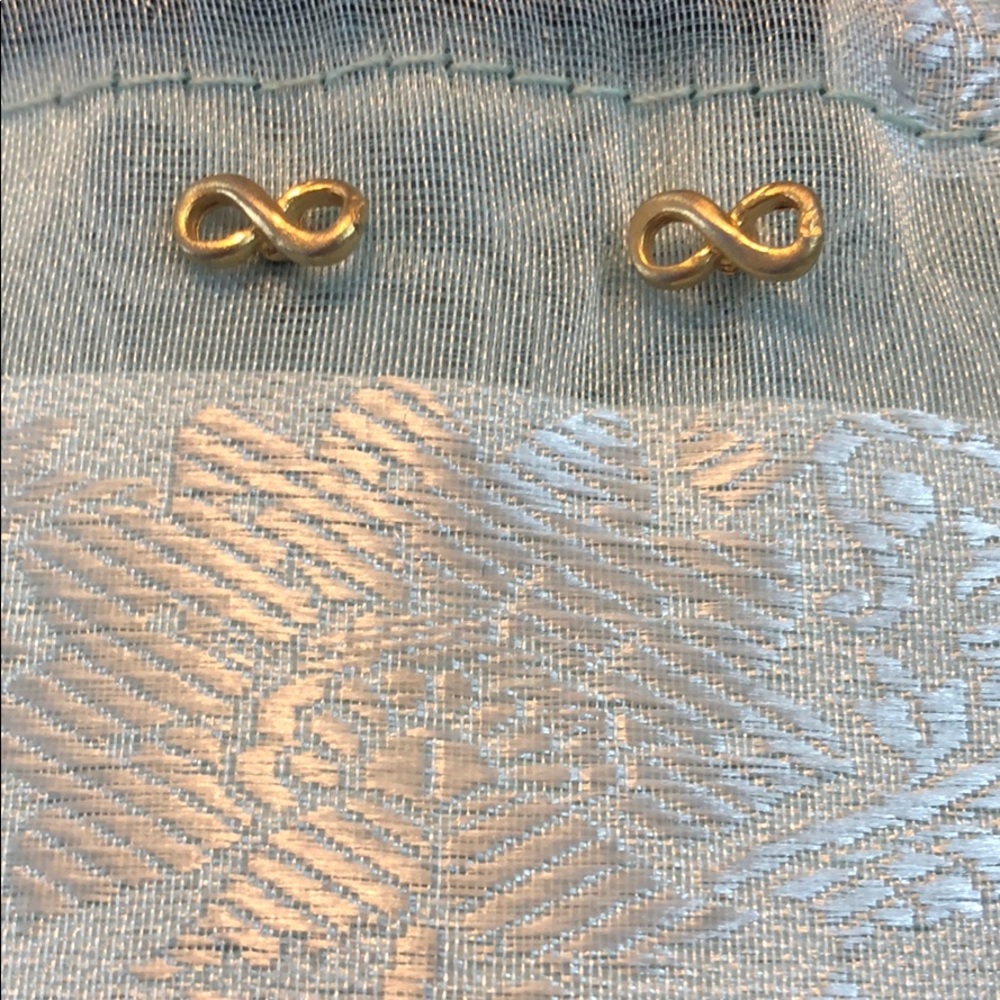 Infinity Sign Gold Earrings